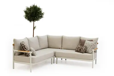 Tierra Outdoor hoekset hiuri crème white - afbeelding 1