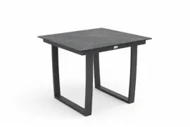 Tierra Outdoor hoge lounge tuintafel liv marble trespa 90x90x74cm charcoal - afbeelding 1