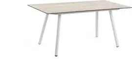 Tierra Outdoor hoge lounge tuintafel natal travertin trespa 150x76x70cm crème white - afbeelding 1