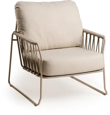 Tierra Outdoor lounge tuinstoel rivera champagne - afbeelding 1
