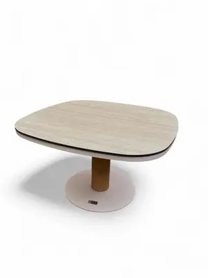 Tierra Outdoor lounge tuintafel cabo travertin trespa 70.5x70.5x43cm crème white - afbeelding 2