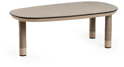 Tierra Outdoor lounge tuintafel camel trespa ophira 65x110x35cm champagne - afbeelding 1