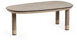 Tierra Outdoor lounge tuintafel camel trespa ophira 65x110x35cm champagne - afbeelding 1