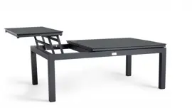 Tierra Outdoor lounge tuintafel flip-up graphite trespa 120x80x43cm charcoal - afbeelding 1