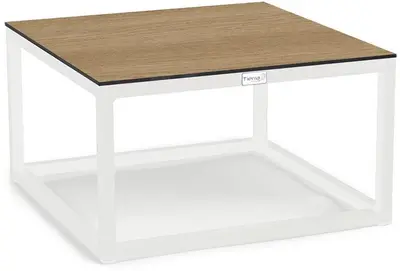 Tierra Outdoor lounge tuintafel rio bergamo trespa 60x60x35cm crème white - afbeelding 1