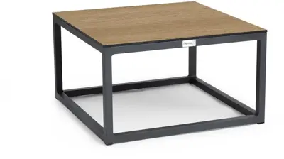 Tierra Outdoor lounge tuintafel rio bergamo trespa 60x60x35cm charcoal - afbeelding 1
