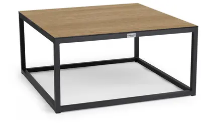 Tierra Outdoor lounge tuintafel rio bergamo trespa 80x80x40cm charcoal - afbeelding 1