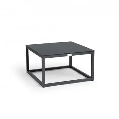 Tierra Outdoor lounge tuintafel rio graphite trespa 60x60x35cm charcoal - afbeelding 1