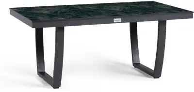 Tierra Outdoor lounge tuintafel valencia marble trespa 105x60x45cm charcoal - afbeelding 1