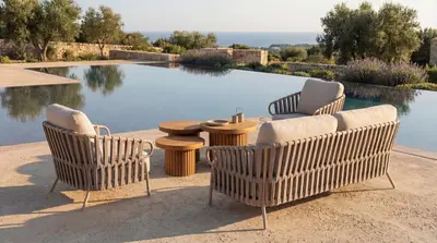 Tierra Outdoor loungebank nuri champagne - afbeelding 4