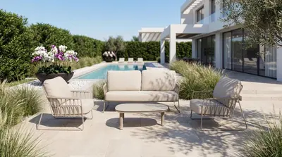 Tierra Outdoor loungebank rivera champagne - afbeelding 5