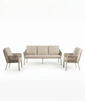 Tierra Outdoor low diningset liv champagne - afbeelding 1