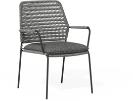 Tierra Outdoor stapelbare dining tuinstoel david charcoal - afbeelding 1