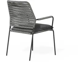 Tierra Outdoor stapelbare dining tuinstoel david charcoal - afbeelding 2