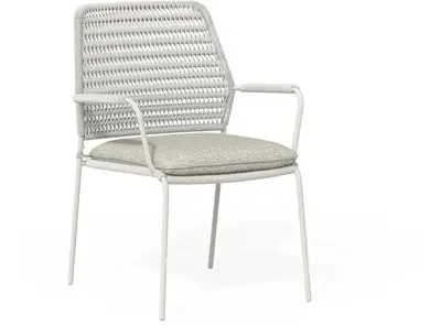 Tierra Outdoor stapelbare dining tuinstoel david crème white - afbeelding 1