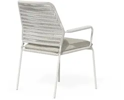 Tierra Outdoor stapelbare dining tuinstoel david crème white - afbeelding 2