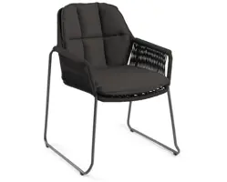Tierra Outdoor stapelbare dining tuinstoel rivera black - afbeelding 1