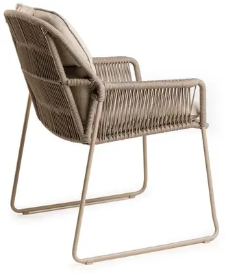 Tierra Outdoor stapelbare dining tuinstoel rivera champagne - afbeelding 2