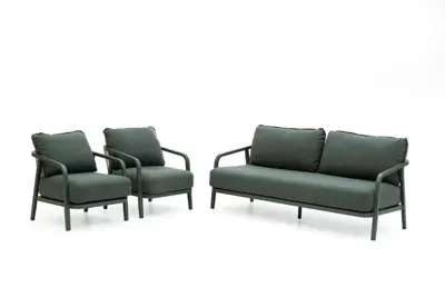 Tierra Outdoor stoel-bank loungeset pep 3-zits dark green - afbeelding 2