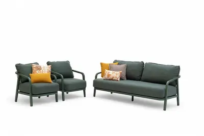 Tierra Outdoor stoel-bank loungeset pep 3-zits dark green - afbeelding 1