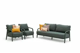 Tierra Outdoor stoel-bank loungeset pep 3-zits dark green - afbeelding 1