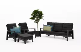 Tierra Outdoor stoel-bank loungeset queens 3-zits black kopen?