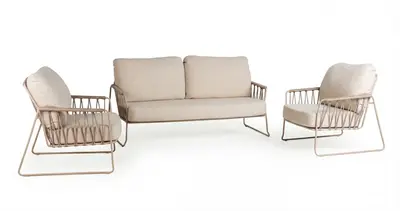 Tierra Outdoor stoel-bank loungeset rivera champagne - afbeelding 1