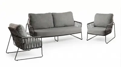 Tierra Outdoor stoel-bank loungeset rivera mountain grey - afbeelding 1