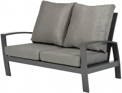 Tierra Outdoor stoel-bank loungeset valencia 2-zits charcoal - afbeelding 8