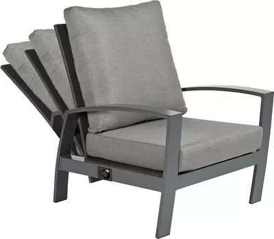 Tierra Outdoor stoel-bank loungeset valencia 2-zits charcoal - afbeelding 6
