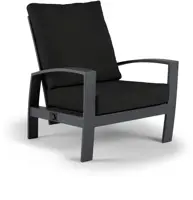 Tierra Outdoor verstelbare lounge tuinstoel valencia black - afbeelding 1