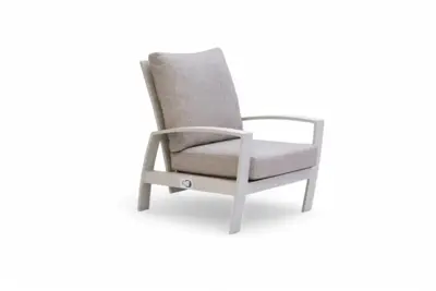Tierra Outdoor verstelbare lounge tuinstoel valencia crème white - afbeelding 1