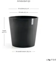 TPC ECOPOTS bloempot Amsterdam Ø50cm Donkergrijs - afbeelding 3