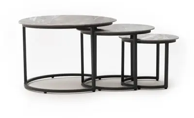 Trestino bijzettafel set louvre charcoal - afbeelding 1