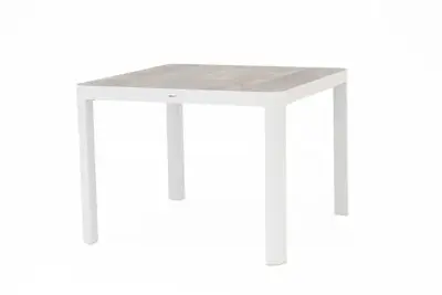 Trestino dining tuintafel gironde 100x100x74.5cm wit - afbeelding 1