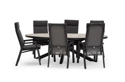 Trestino diningset amiens frazer antraciet - afbeelding 1