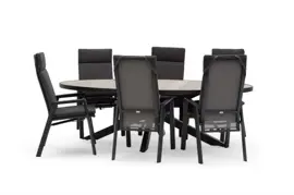 Trestino diningset amiens frazer antraciet - afbeelding 1