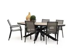 Trestino diningset amiens gironde antraciet - afbeelding 1