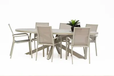 Trestino diningset amiens gironde latte - afbeelding 1