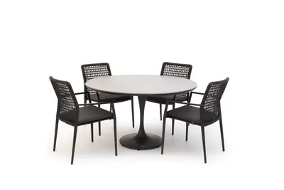 Trestino diningset fayet 120 latour antraciet - afbeelding 1