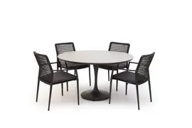 Trestino diningset fayet 120 latour antraciet - afbeelding 1