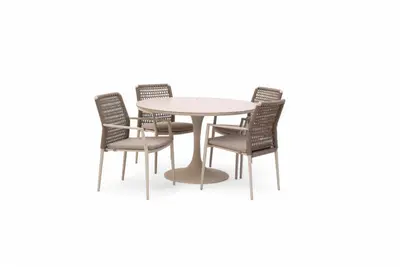 Trestino diningset fayet 120 latour latte - afbeelding 1