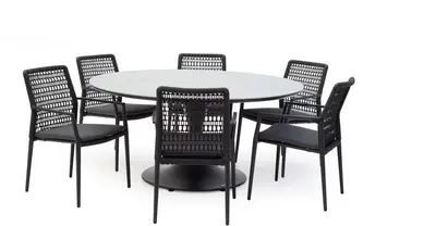 Trestino diningset fayet 158 latour antraciet - afbeelding 1