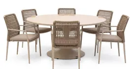 Trestino diningset fayet 185 latour latte - afbeelding 1
