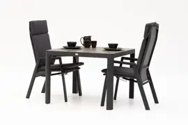 Trestino diningset gironde 100 frazer antraciet - afbeelding 1