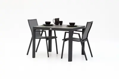Trestino diningset gironde 100 nancy antraciet - afbeelding 1