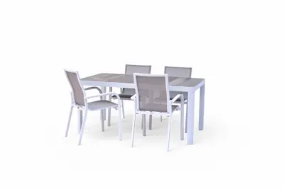 Trestino diningset gironde 161 dining wit - afbeelding 1