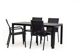 Trestino diningset gironde 161 dining zwart kopen?