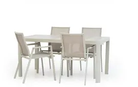 Trestino diningset gironde 161 nancy latte - afbeelding 1