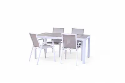 Trestino diningset gironde 161 nancy wit - afbeelding 1